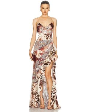 retroféte Raelynn Silk Dress - Metallic