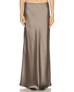 Leset Barb Bias Skirt - Brown