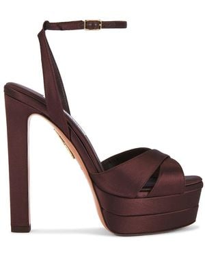 Aquazzura Divine Plateau 130 Sandal - Brown