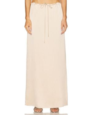 SABLYN Sol Drawstring Maxi Skirt - Natural