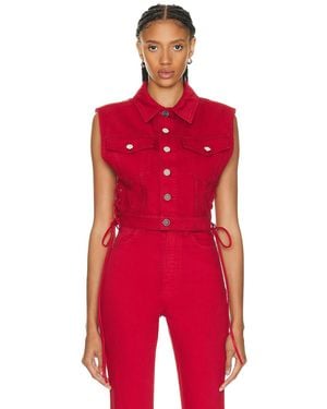 Alaïa Alaïa Eyelet Vest - Red
