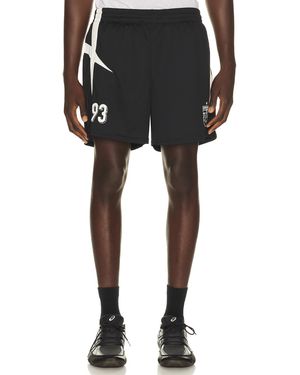 Represent Star Football Paneled Shorts - Black