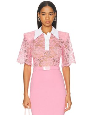 ROWEN ROSE Polo Bodysuit - Pink