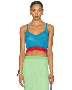 Versace Ribbed Top - Blue