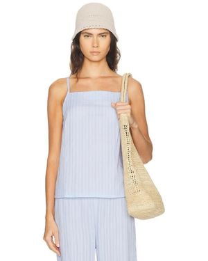 DONNI. The Eyelet Pop Shell Top - White