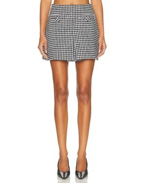Marc Jacobs Gingham Tweed Mini Skirt - Blue