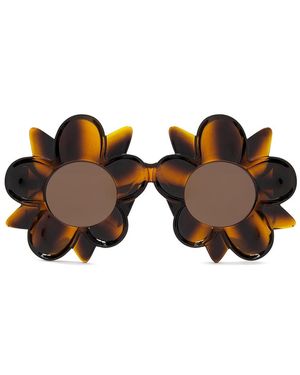 Bottega Veneta Flower Sunglasses - Brown