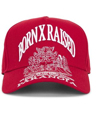 Born X Raised Paranoia Crest Snapback - Red