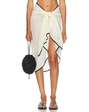 DONNI. The Silk Cotton Sheer Pareo - Natural