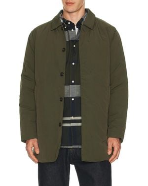 Barbour Wadded Lorden Showerproof Mac Jacket - Green