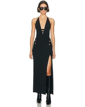 Halo Deep-v Brace Dress - Black