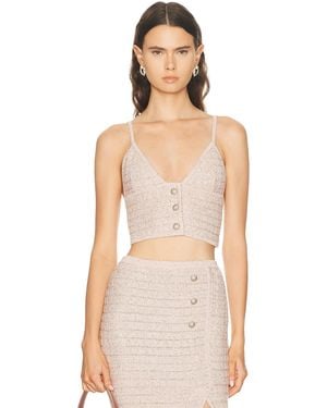 Alessandra Rich Knit Crop Top - Pink