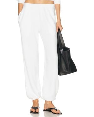 ÉTERNE Boyfriend Pocket French Terry Sweatpant - White