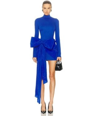 David Koma Long Sleeve Mini Dress - Blue