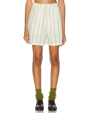 Bode Celery Stripe Boxer Short - White