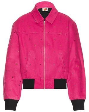 Sky High Farm Studded Work Jacket Woven - Pink