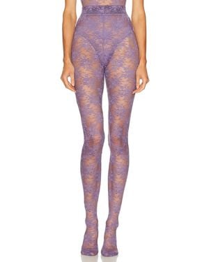 Alex Perry Lace Stocking - Red