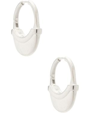 Wyld Box Luna Large Hoop Earrings - White