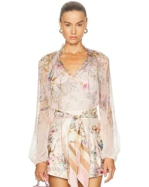 Zimmermann Rebellion Billow Blouse - Natural