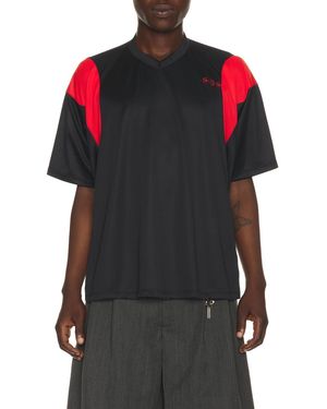 Commission Pulled Soccer Tee - Black