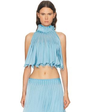 Alaïa Alaϊa Halter Top - Blue