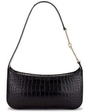 Tom Ford Tumbled Soft Printed Croc Small Shoulder Bag - Black