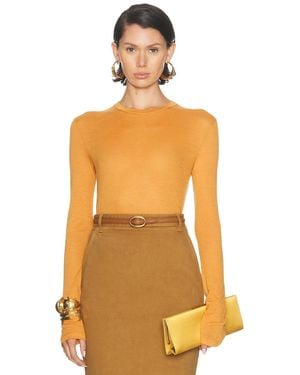 Saint Laurent Long Sleeve Top - Orange