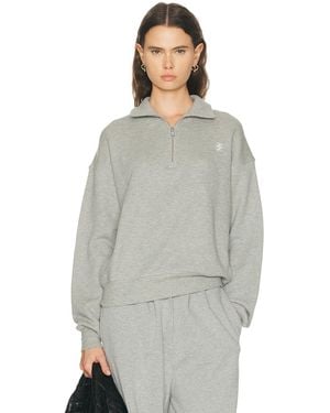 ÉTERNE Oversized Half Zip Sweatshirt - Gray