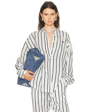 The Attico Striped Button Down Shirt - White