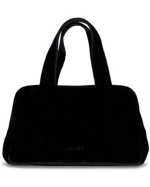 Prada Velvet Handbag - Black