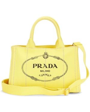 Prada Canapa Tote Bag - Yellow