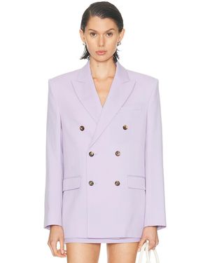 Wardrobe NYC Double Breasted Blazer - Purple