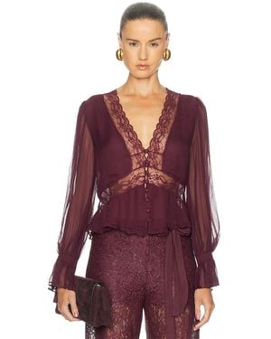 LoveShackFancy Thessira Top - Red
