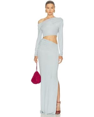 Atlein Cut Out Long Dress - White
