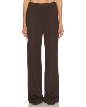 ÉTERNE Oversized Wide Leg Sweatpant - Brown
