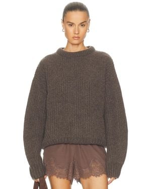 AYA MUSE Crewneck Sweater - Brown