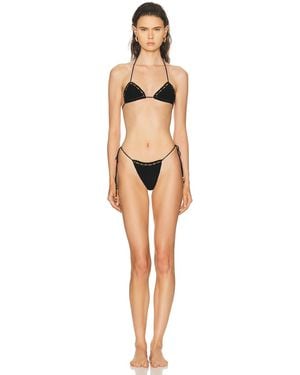 Akoia Swim Jamaica Bead Bikini Set - Black