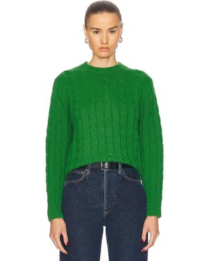 &Daughter Cable Crewneck Sweater - Green
