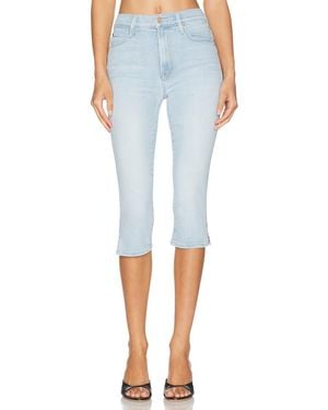 Mother The Stunner Zip Bunny Snip Jeans - Blue
