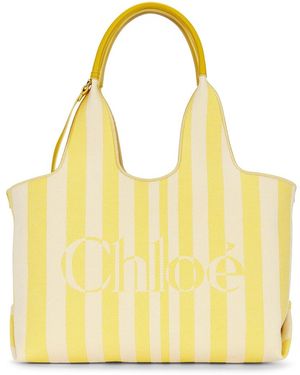 Chloé Striped Tote Bag - Yellow