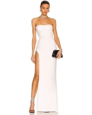Monot Tube Slit Dress - White