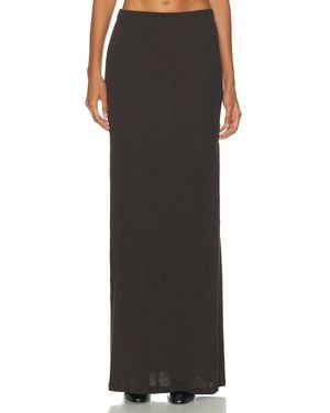 Enza Costa Cashmere Bias Skirt - Black