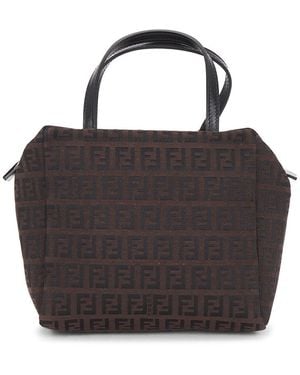 Fendi Zucchino Handbag - Black