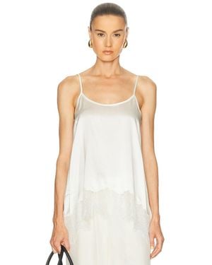 STAUD Chloe Silk Cami Top - White