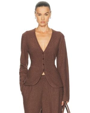 SRG Samita Textured Cardigan - Brown