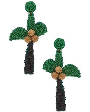Simon Miller Palm Earrings - Green