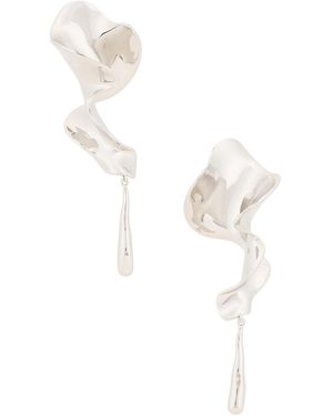 KHAITE Tidal Earrings - White