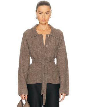 L'academie 'Academie Jessamy Knit Belted Cardigan - Brown