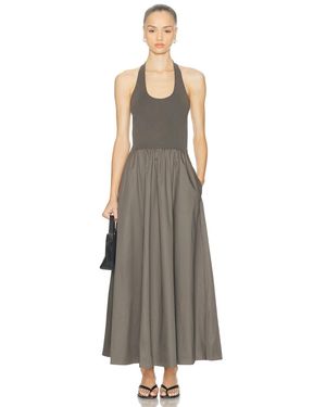 St. Agni Halter Gathered Dress - Green