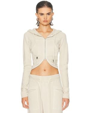 R13 Wrap Around Hoodie - White